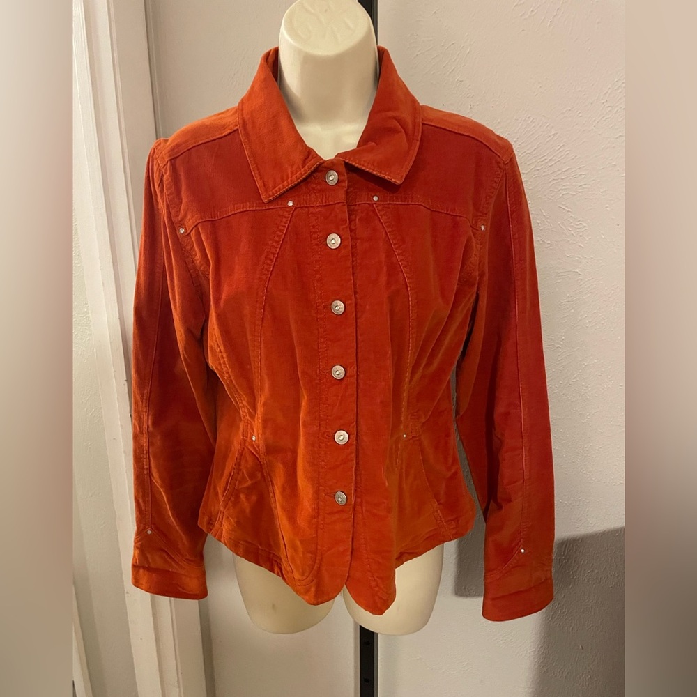 Women's Orange Corduroy Jacket